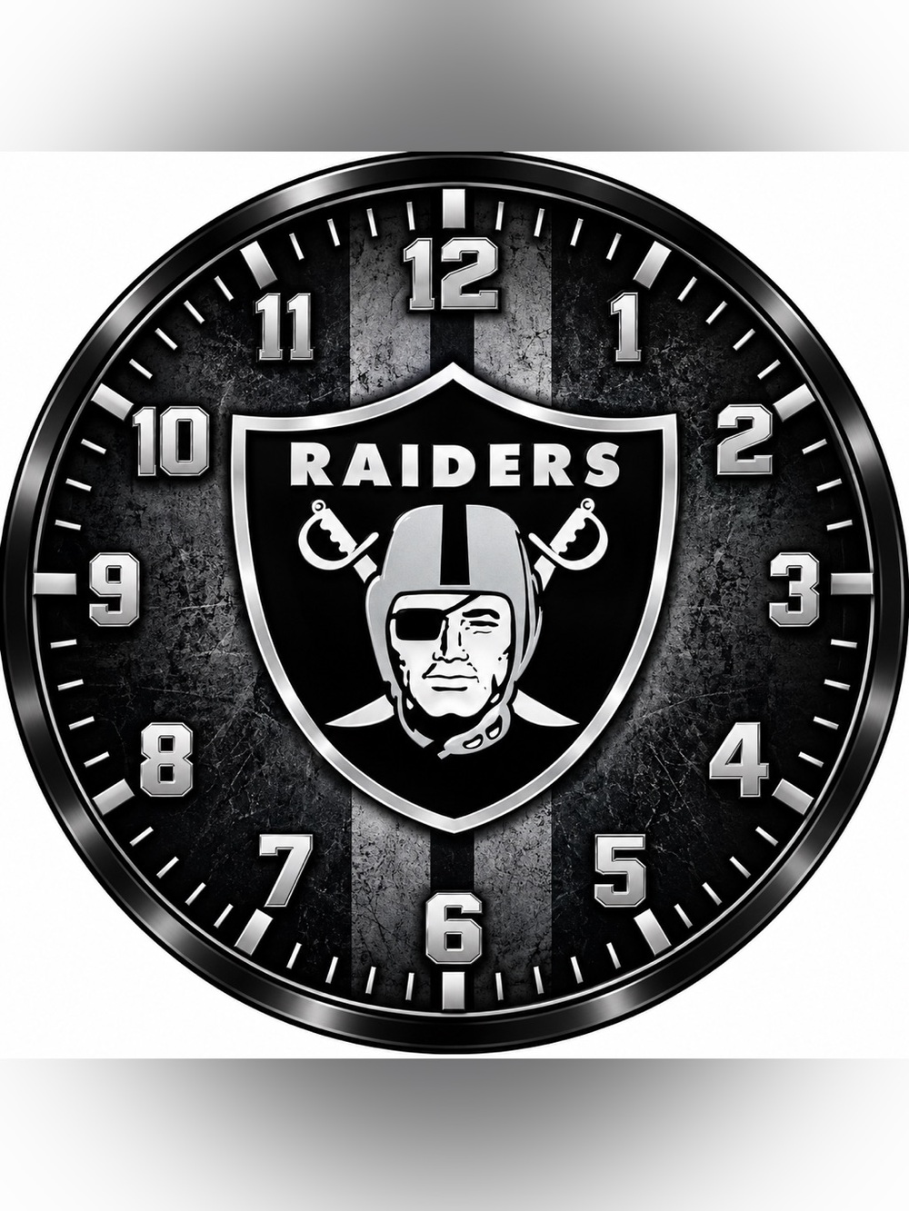 Riders by Lee Black & Silver Wall Clock - Official Team Shield Design